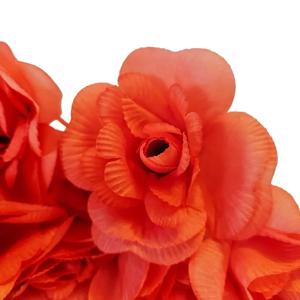 Artificial Coral Silk Roses 3